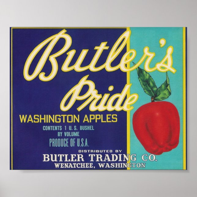Póster Poster de manzanas de Butler (Frente)
