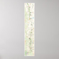 Poster de mapa de Blue Ridge Parkway