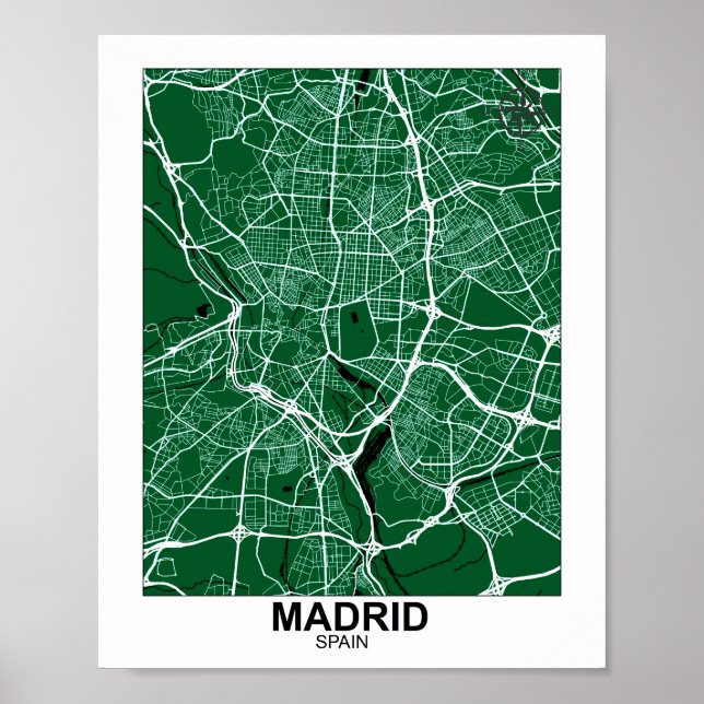 Póster Poster de Mapa de Madrid (Frente)