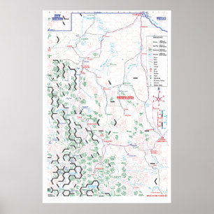 Póster Poster de mapa de Pancho Villa