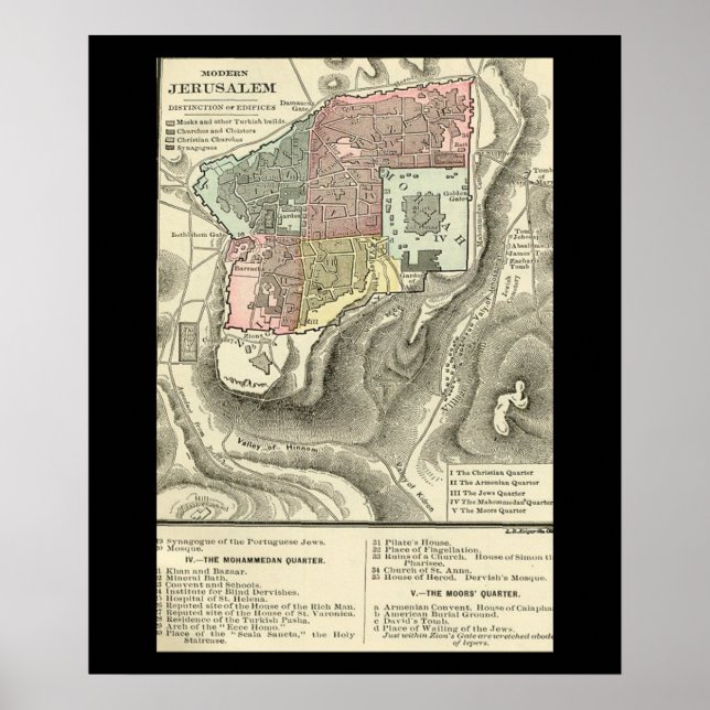 Póster Poster De Mapa De Prefacio De La Vida De Cristo (Frente)