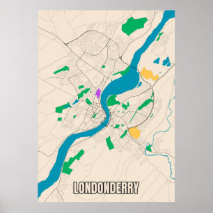 Póster Poster de mapas de Londres