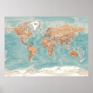 Póster poster de mapas del mundo