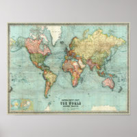 poster de mapas del mundo