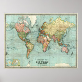 Póster poster de mapas del mundo