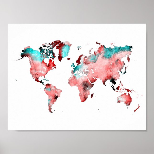 Póster poster de mapas del mundo (Frente)
