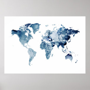 Póster poster de mapas mundial extra grande