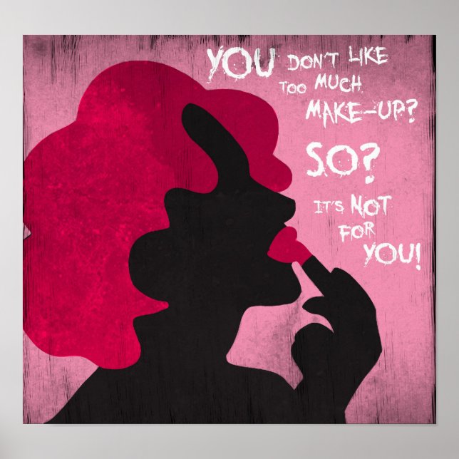 Póster Poster de maquillaje feminista (Frente)