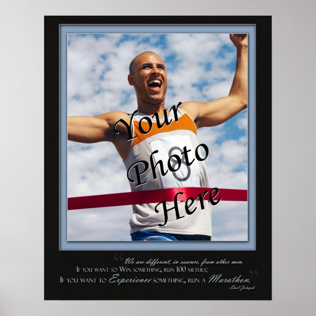 Póster Poster de maratón personalizado - Experiencia - Az (Frente)