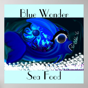 Póster poster de maravilla azul