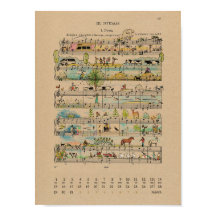 Poster de March Happy Notes Calendar 2022