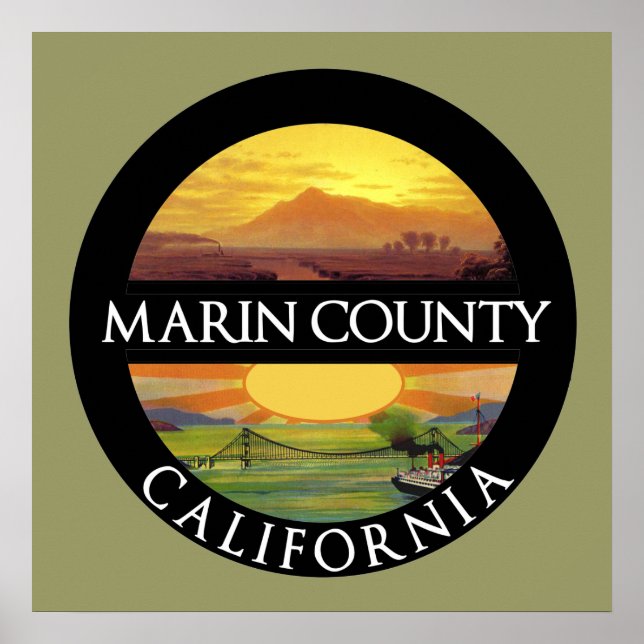 Póster Poster de Marin County California (Frente)