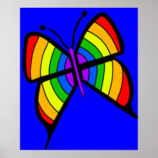 Póster Poster de mariposa arco iris