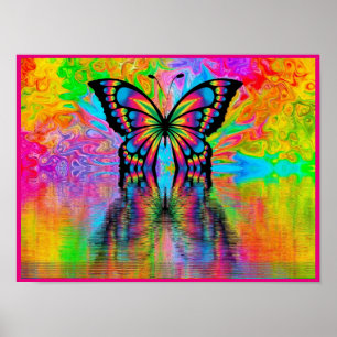Póster Poster de mariposa colorida