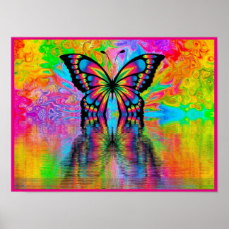 Póster Poster de mariposa colorida