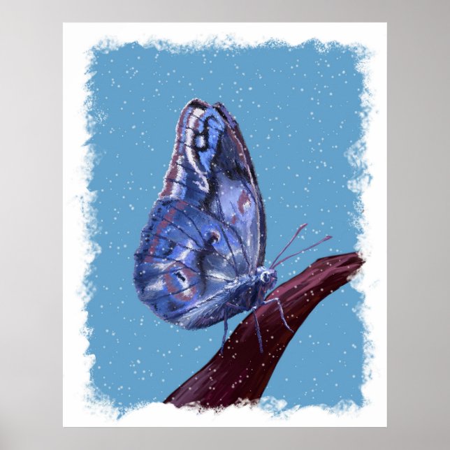 Póster Poster de mariposa de nieve (Frente)