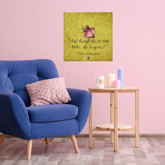 Póster Poster de mariposa de Shakespeare pequeño y fuerte (Subido por el creador)