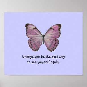 Póster Poster de mariposa morada