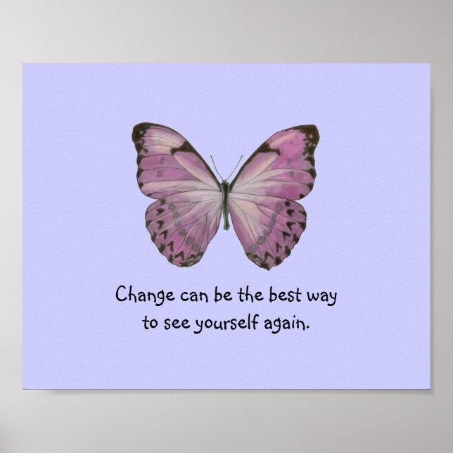 Póster Poster de mariposa morada (Frente)