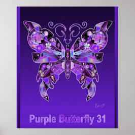 Póster Poster de mariposa morada 31