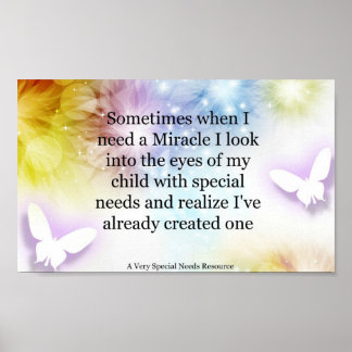 Póster Poster de mariposa para milagro de necesidades esp