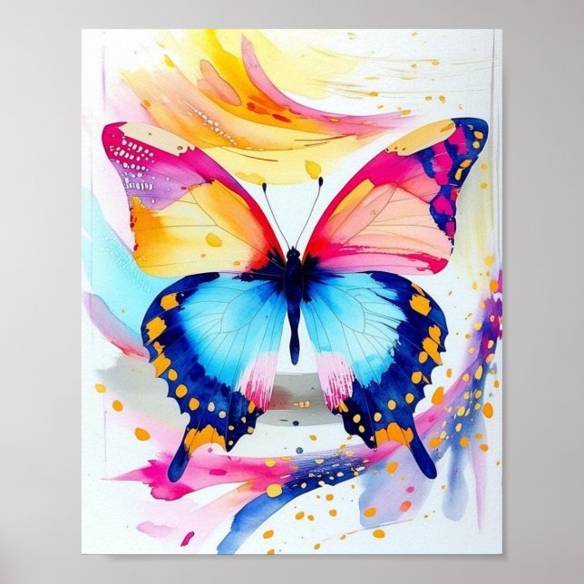 Póster Poster de mariposa vibrante - Esplandor artístico  (Frente)
