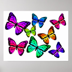 Póster Poster de mariposas
