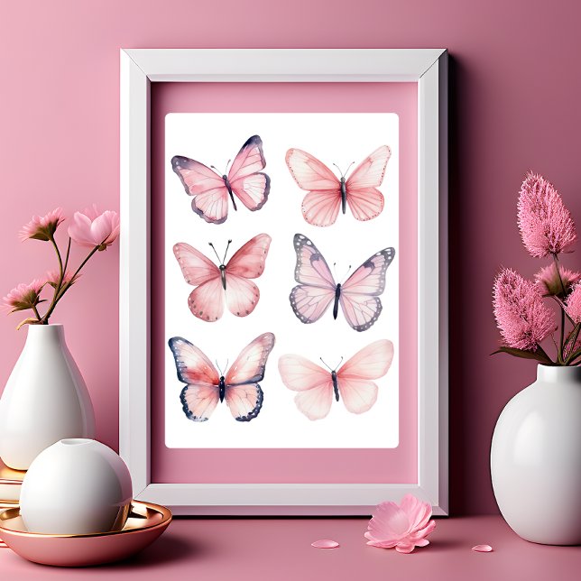 Póster Poster de mariposas rosadas de Coquette Wall Art L (Subido por el creador)