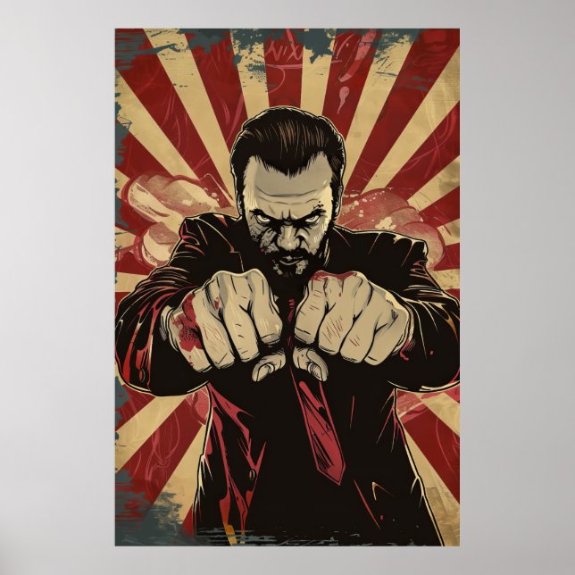 Póster Poster de marketing de películas con acción suspen (Frente)