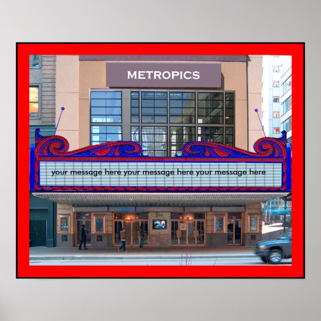 Póster Poster de marquesina Personalízalo (45 caracteres) (Frente)