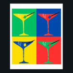 Póster Poster de Martini Pop Art Vibes<br><div class="desc">¡Aumenta tu espacio con este animado poster de arte pop Martini! Con un diseño atrevido y colorido, esta obra de arte aporta un toque moderno al clásico cristal martini. Perfecto para añadir un toque de diversión y sofisticación a su bar, cocina o salón. Los colores vivos y la composición dinámica...</div>