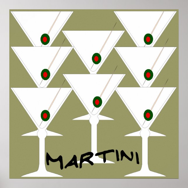 Póster Poster de Martinis Imprimir (Frente)