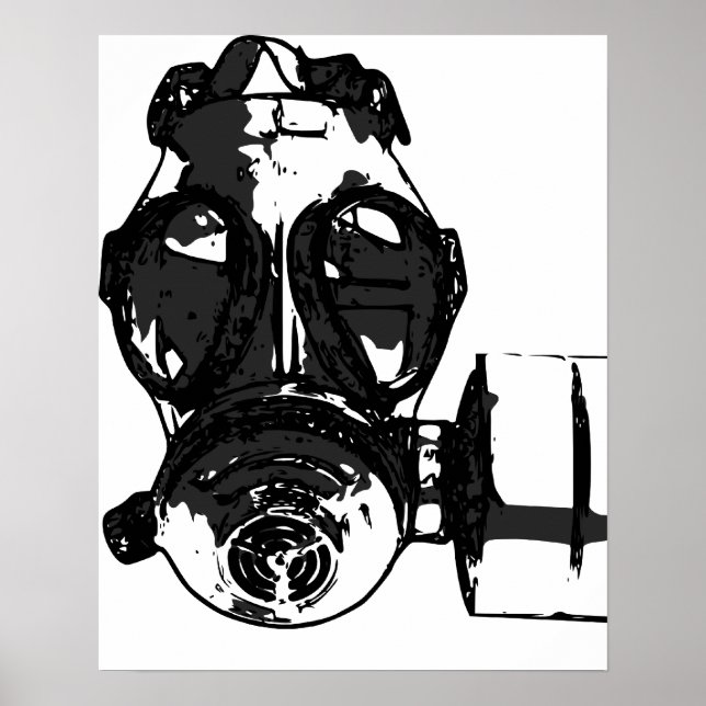 Póster Poster de máscara de gas (Frente)