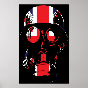Póster Poster de Máscara de Gas Británica