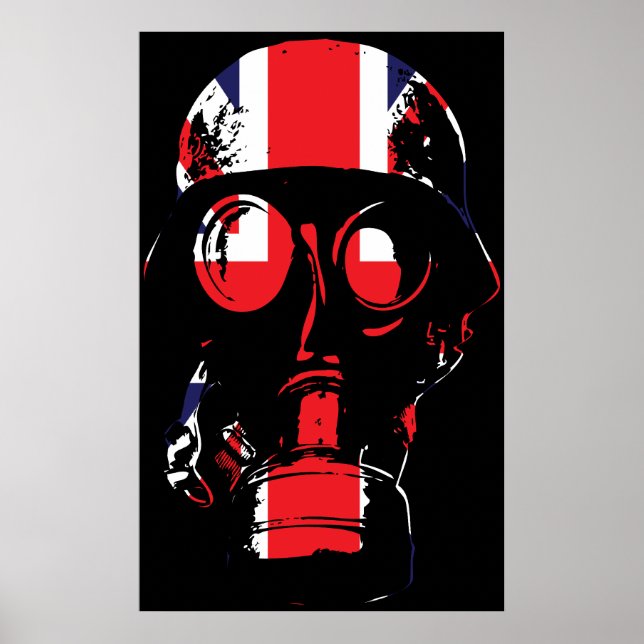 Póster Poster de Máscara de Gas Británica (Frente)
