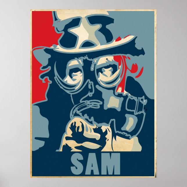 Póster Poster de máscara de gas Tío Sam (Frente)