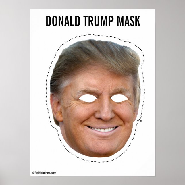 Póster Poster de máscara Donald Trump (Frente)