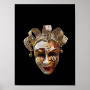 Póster Poster de máscaras venecianas