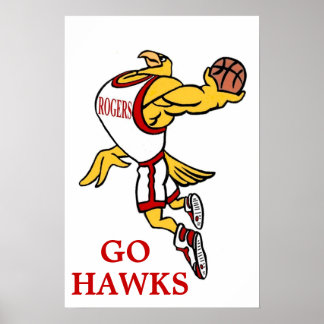 Póster Poster de Mascota de Baloncesto Rogers GHawk - Alt