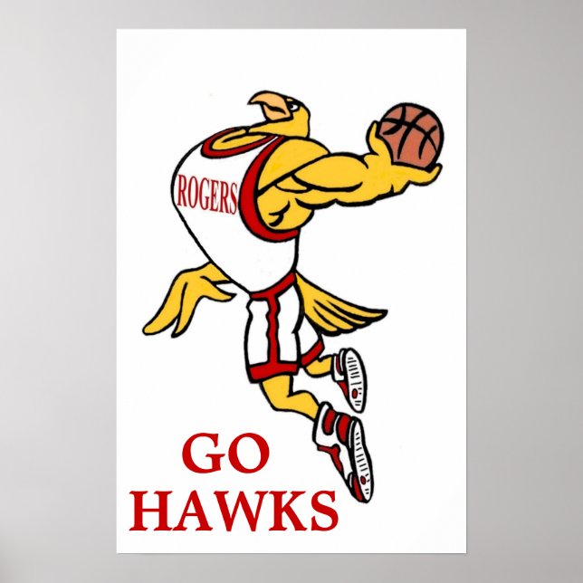 Póster Poster de Mascota de Baloncesto Rogers GHawk - Alt (Frente)