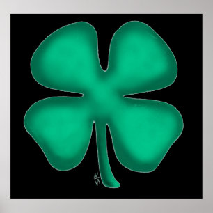 Póster Poster de mate de valor irlandés negro