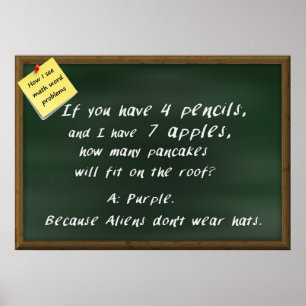 Póster Poster de matemáticas - Cómo veo problemas de pala