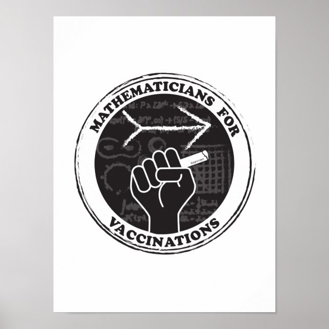 Póster Poster de Matemáticos para Vacunas (Frente)