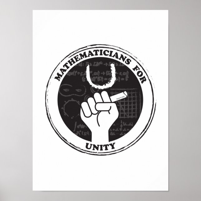 Póster Poster de Matemáticos por la Unidad (Frente)