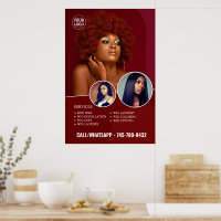 Poster de Materia Editable de Salon Services