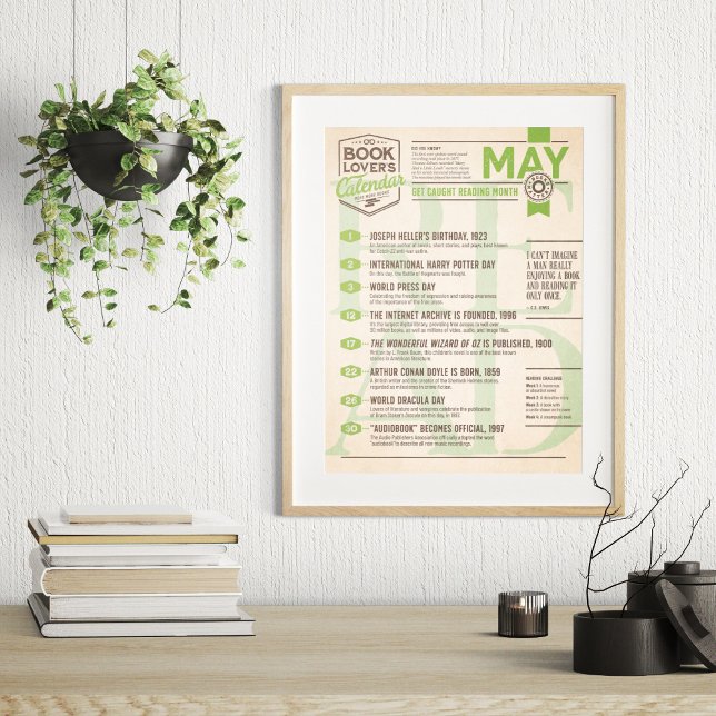 Póster Poster de mayo de calendario literario (Subido por el creador)