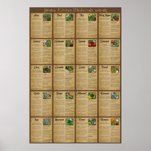 Póster Poster de Medicamentos de Cocina