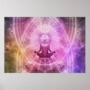 Póster poster de meditación consciente
