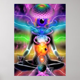 Póster Poster de Meditación de Activación de Chakra
