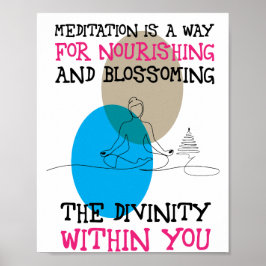 Póster Poster de Meditación para el amante de Fitness